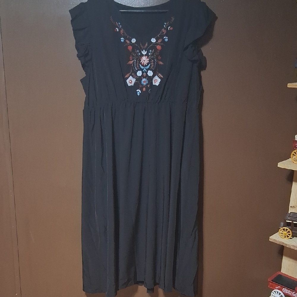 SHEIN Curve 3XL Black Dress